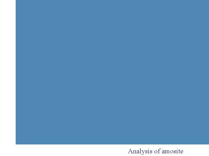 Analysis of amosite 