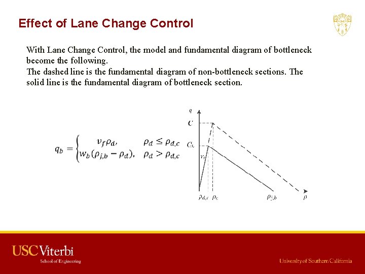 Effect of Lane Change Control With Lane Change Control, the model and fundamental diagram
