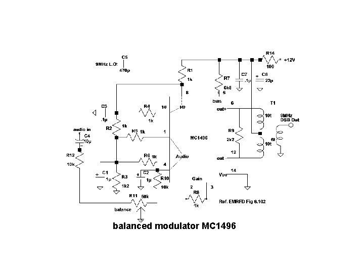 balanced modulator MC 1496 