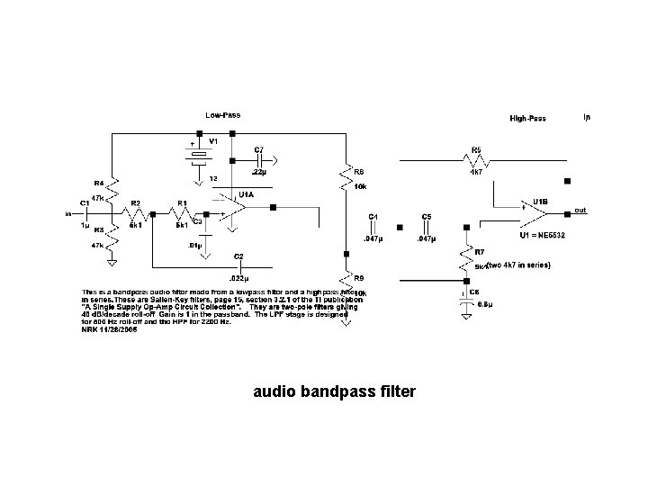 audio bandpass filter 