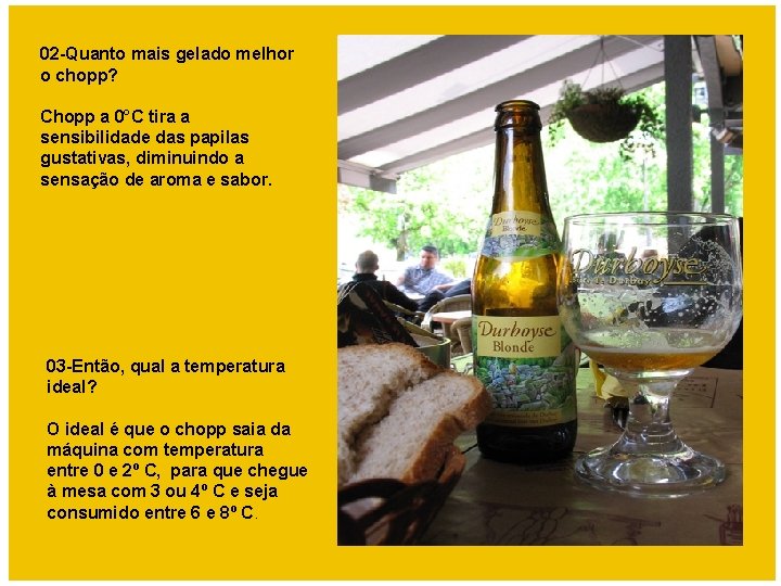 02 -Quanto mais gelado melhor o chopp? Chopp a 0°C tira a sensibilidade das