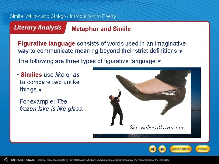 Simile: Willow and Ginkgo / Introduction to Poetry Metaphor and Simile Figurative language consists