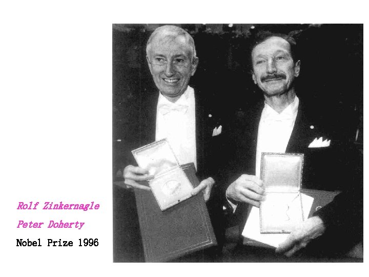Rolf Zinkernagle Peter Doherty Nobel Prize 1996 