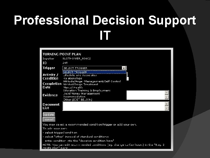 Professional Decision Support IT Professional Decision Support IT