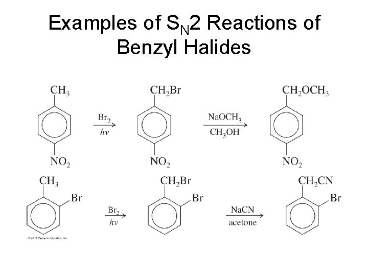 Examples of SN 2 Reactions of Benzyl Halides 