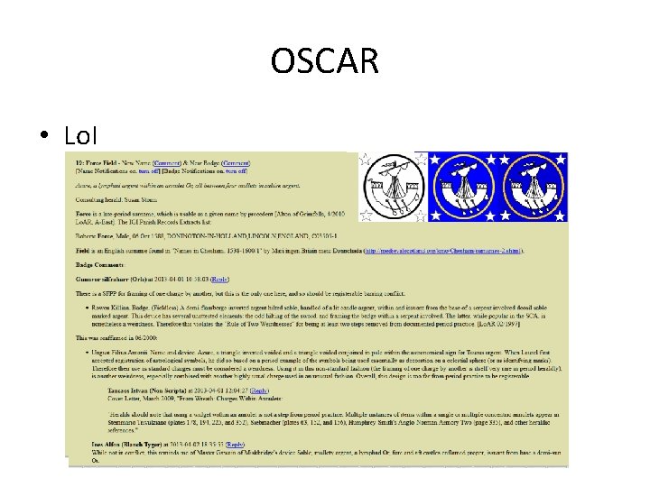 OSCAR • Lo. I 