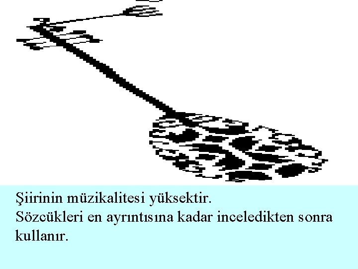 Şiirinin müzikalitesi yüksektir. Sözcükleri en ayrıntısına kadar inceledikten sonra kullanır. 