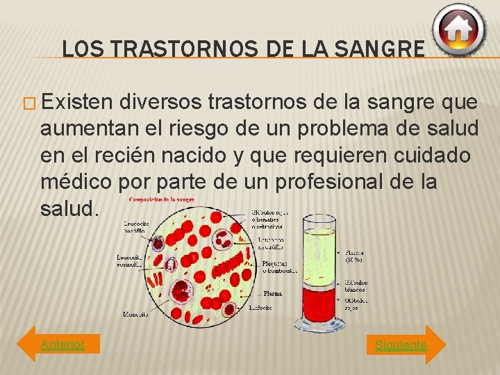 LOS TRASTORNOS DE LA SANGRE � Existen diversos trastornos de la sangre que aumentan