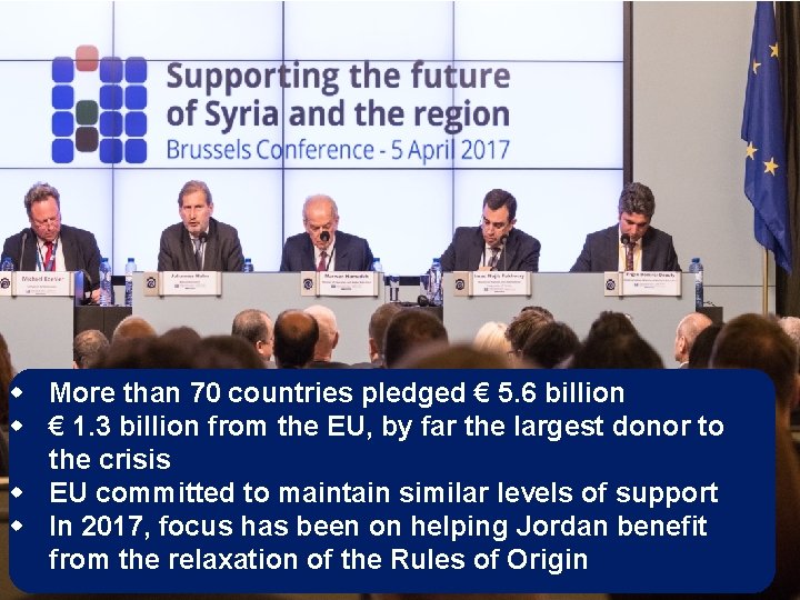  More than 70 countries pledged € 5. 6 billion € 1. 3 billion