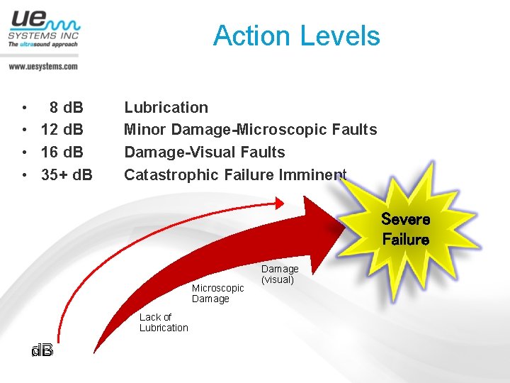 Action Levels • 8 d. B • 12 d. B • 16 d. B