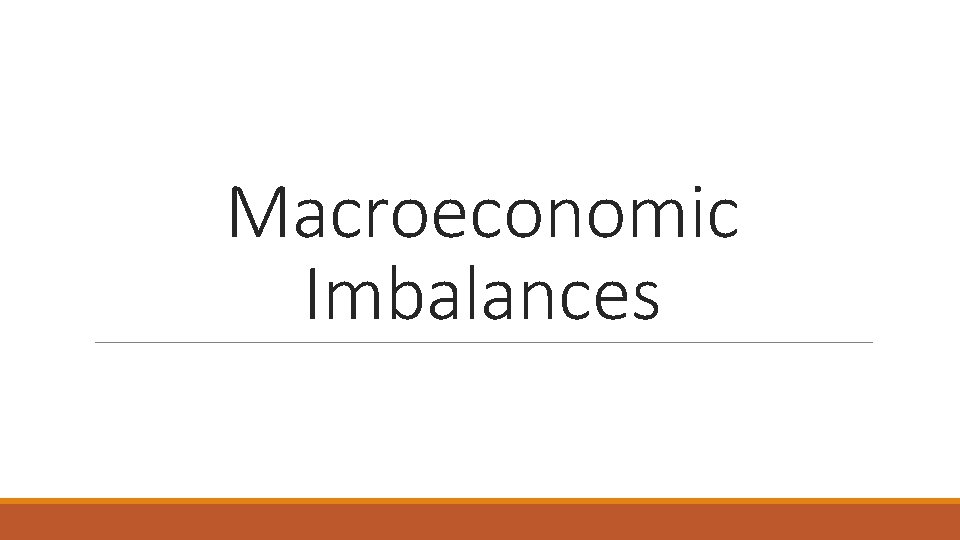 Macroeconomic Imbalances 