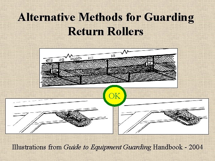 Alternative Methods for Guarding Return Rollers OK Illustrations from Guide to Equipment Guarding Handbook