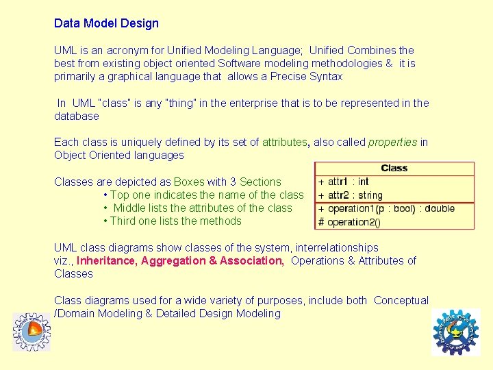 Data Model Design UML is an acronym for Unified Modeling Language; Unified Combines the