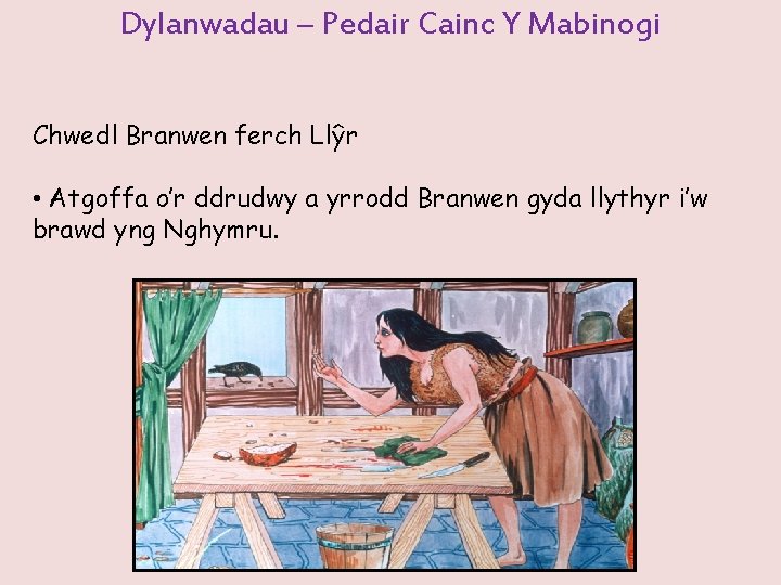 Dylanwadau – Pedair Cainc Y Mabinogi Chwedl Branwen ferch Llŷr • Atgoffa o’r ddrudwy