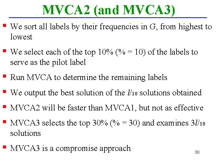 MVCA 2 (and MVCA 3) § We sort all labels by their frequencies in