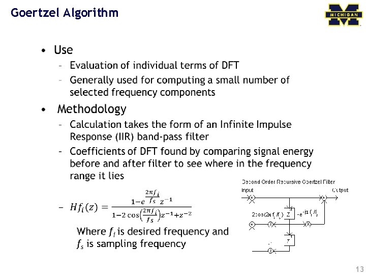 Goertzel Algorithm • 13 