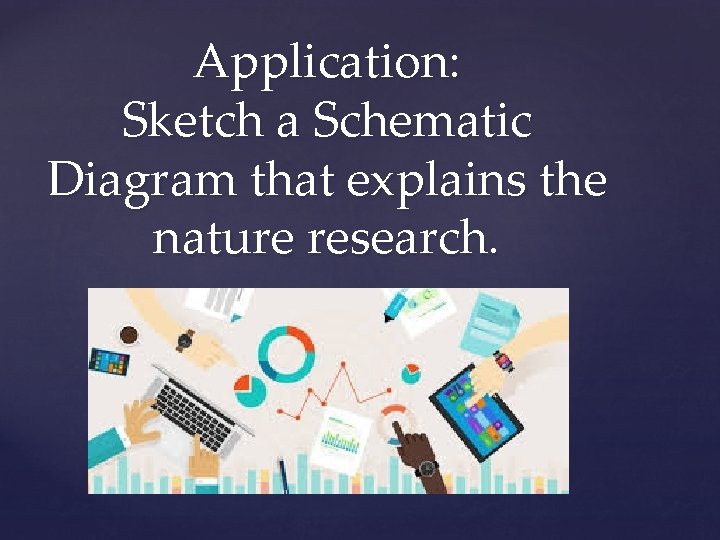 Application: Sketch a Schematic Diagram that explains the nature research. 