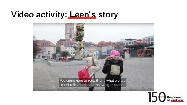 Video activity: Leen's story 