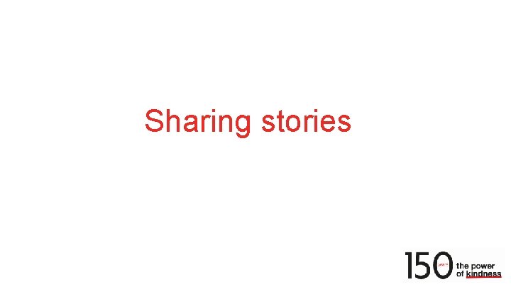 Sharing stories 