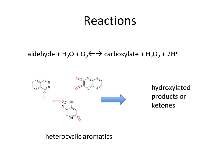 Reactions aldehyde + H 2 O + O 2 carboxylate + H 2 O
