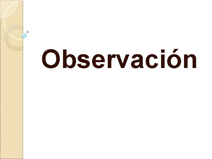 Observación 