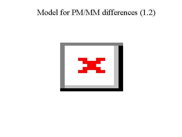 Model for PM/MM differences (1. 2) 