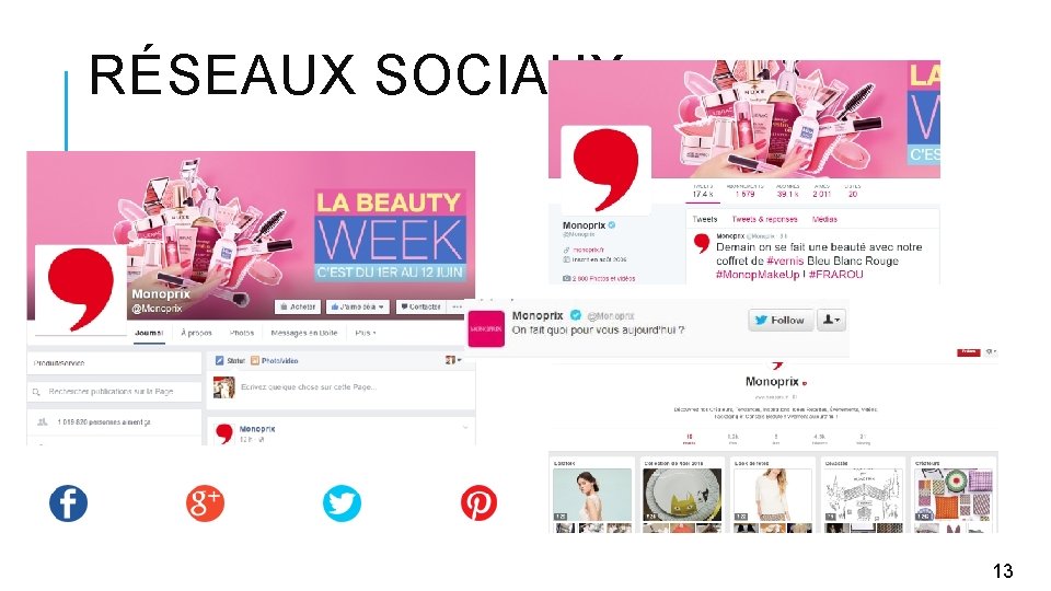 RÉSEAUX SOCIAUX 13 