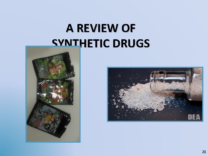 A REVIEW OF SYNTHETIC DRUGS 21 