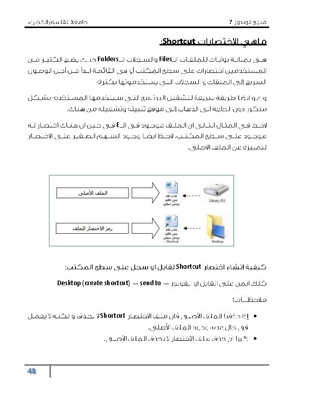 7 Shortcut Folders Files . E Shortcut Desktop (create shortcut) send to : Shortcut