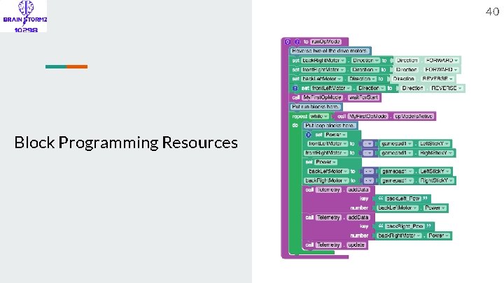 40 Block Programming Resources 