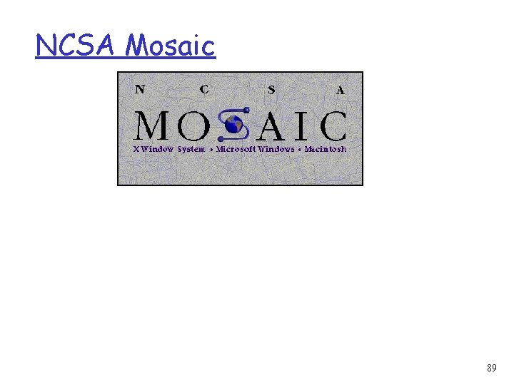 NCSA Mosaic 89 