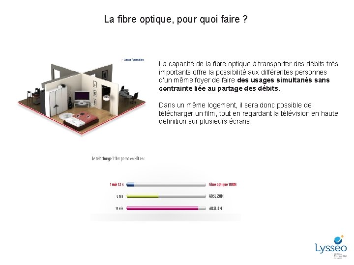 La fibre optique, pour quoi faire ? La capacité de la fibre optique à