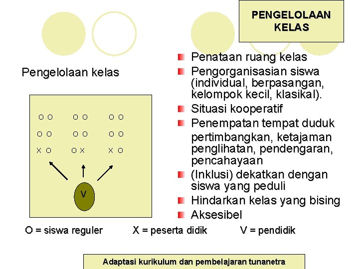 PENGELOLAAN KELAS Pengelolaan kelas O O O O X O O X X O