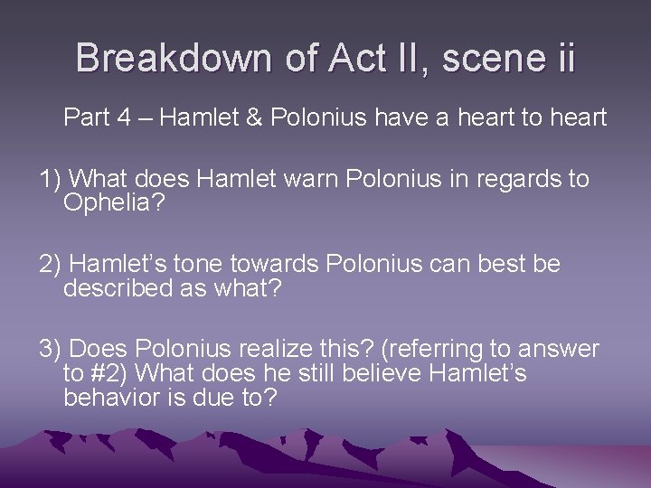 Breakdown of Act II, scene ii Part 4 – Hamlet & Polonius have a