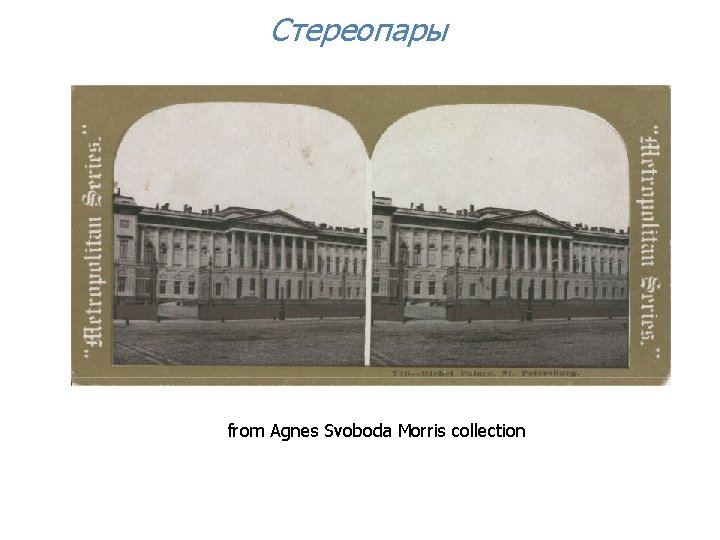 Стереопары from Agnes Svoboda Morris collection 