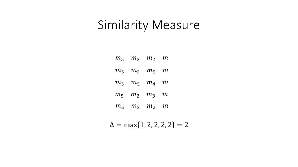 Similarity Measure 