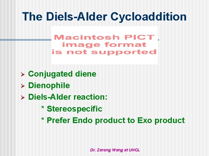 The Diels-Alder Cycloaddition Ø Ø Ø Conjugated diene Dienophile Diels-Alder reaction: * Stereospecific *