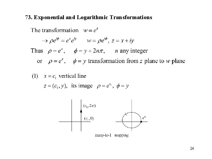 73. Exponential and Logarithmic Transformations 24 