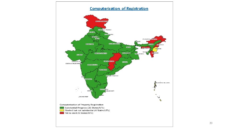 Computerisation of Registration 20 