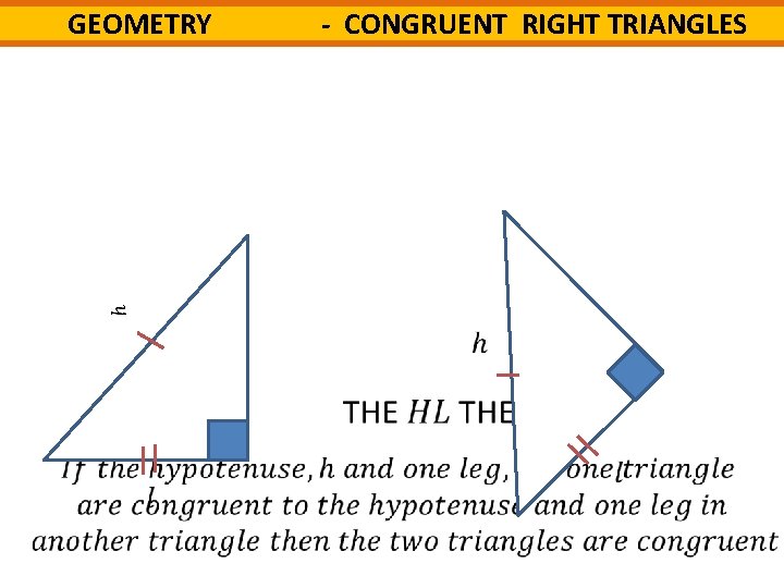 - CONGRUENT RIGHT TRIANGLES GEOMETRY 