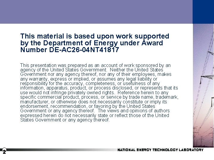 This material is based upon work supported by the Department of Energy under Award