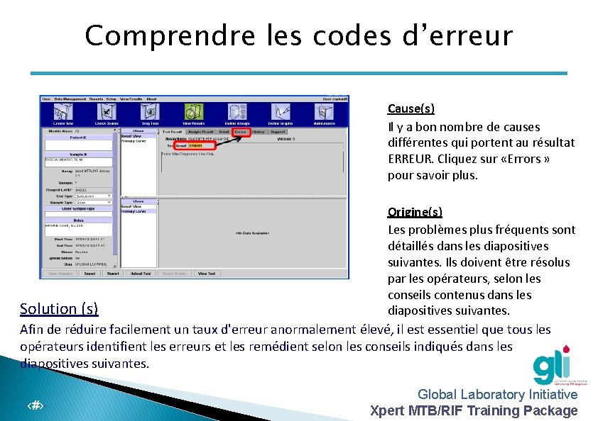 Comprendre les codes d’erreur Cause(s) Il y a bon nombre de causes différentes qui