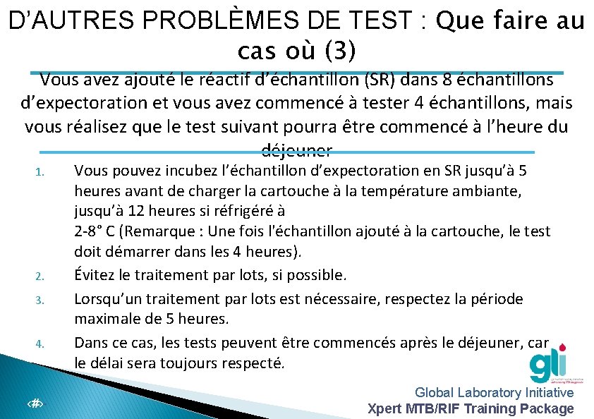 D’AUTRES PROBLÈMES DE TEST : Que faire au cas où (3) Vous avez ajouté