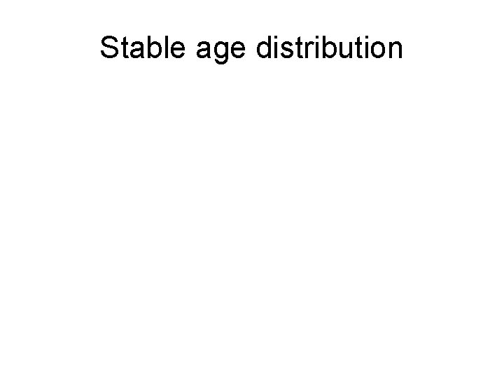 Stable age distribution 