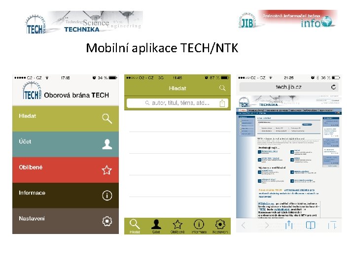 Mobilní aplikace TECH/NTK 