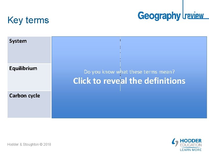 Key terms System A set of interrelated objects. A system can be either closed