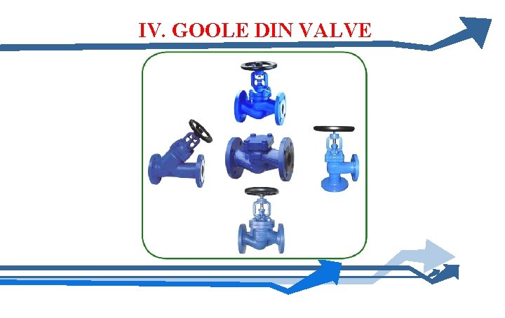 IV. GOOLE DIN VALVE 