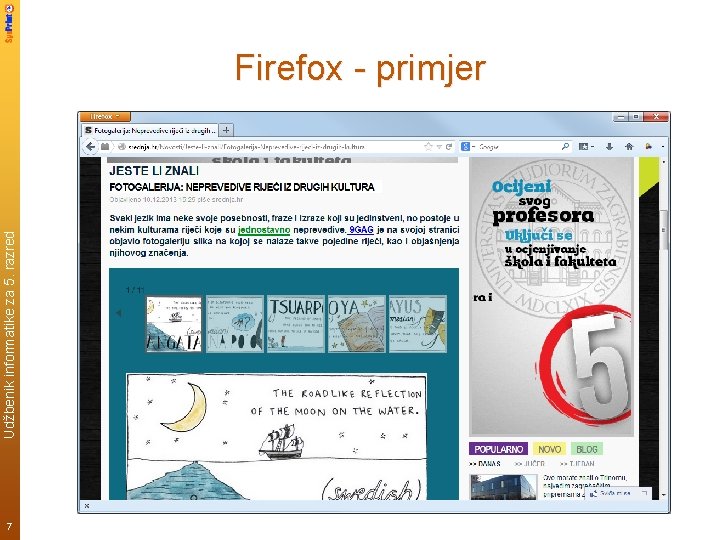 Udžbenik informatike za 5. razred Firefox - primjer 7 