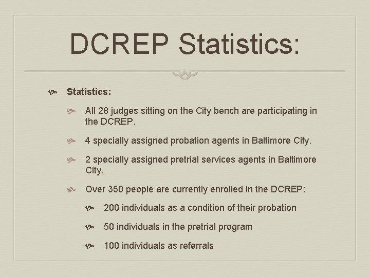 DCREP Statistics: All 28 judges sitting on the City bench are participating in the