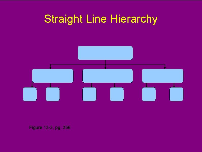 Straight Line Hierarchy Figure 13 -3, pg. 356 